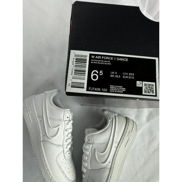 6.5 WOMEN'S NIKE AIR FORCE ONE 1 DANCE FJ7409-100 SNEAKERS SPORTSWEAR WHITE - Picture 8 of 8